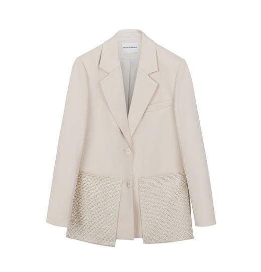 口袋刺绣满印西服 商品图0