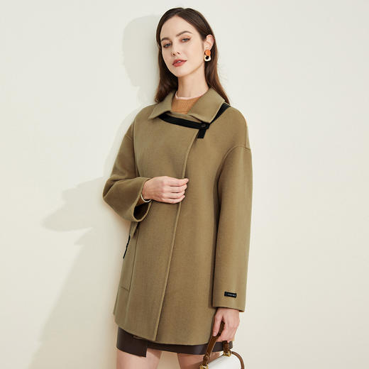 LH9H6斯尔丽瑟俪2021新款秋冬时尚气质双面呢羊毛大衣优雅通勤百搭外套 商品图2