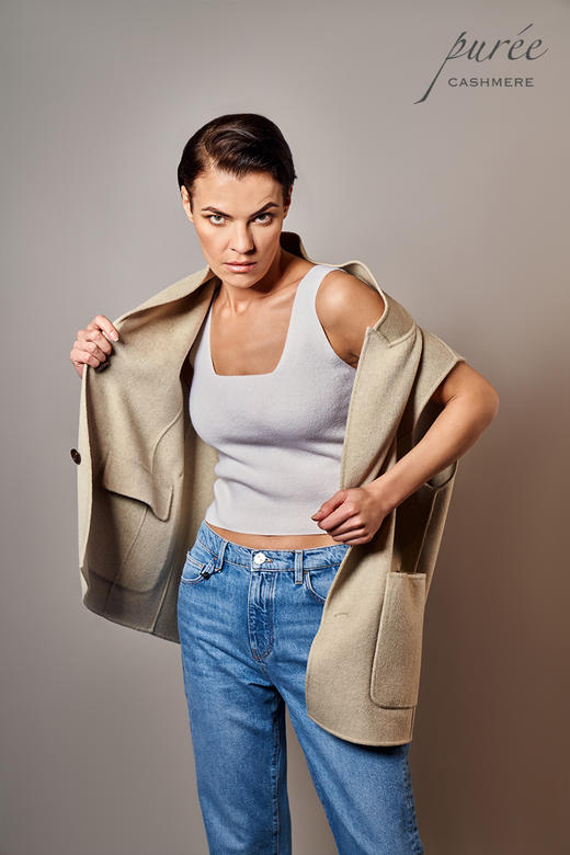 #1222「REVERSIBLE VEST」 85% WOOL 15% CASHMERE 正反两穿马甲 商品图5