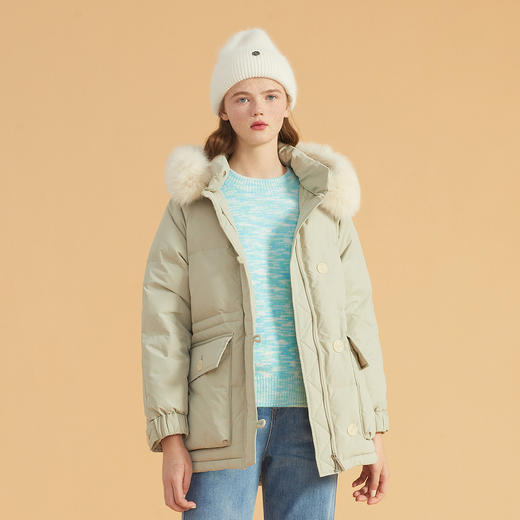 衣恋简约毛领羽绒服EEJDB4VC1C 商品图5