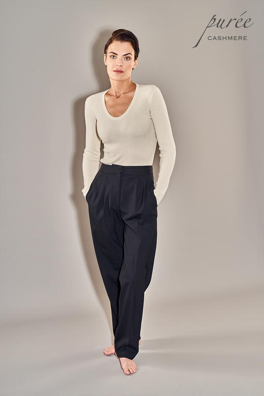 #1972「RIBBED BODY SUIT」45% CASHMERE 55% SILK  罗纹连体衣 商品图2