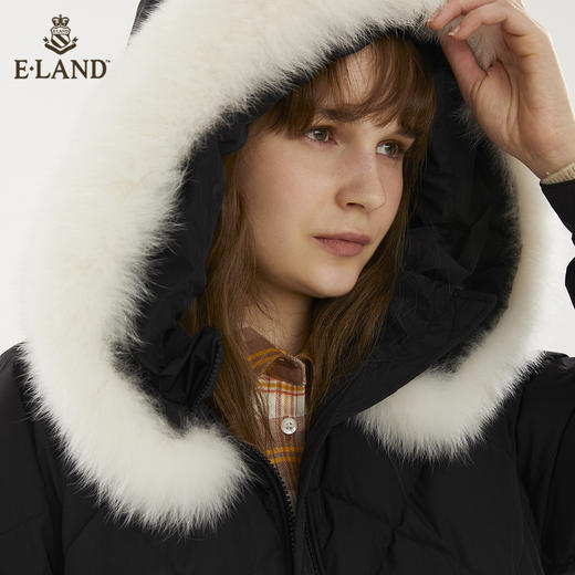 衣恋简约抽绳长款羽绒服EEJDB4VC3C 商品图3