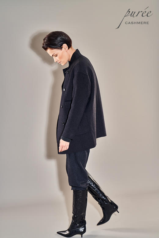 #1224「HIGH-NECK COAT」85% WOOL 15% CASHMERE 高领大衣 商品图2