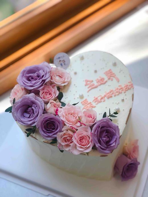 心形鲜花奶油蛋糕 下单前请仔细阅读商品详情 商品图1