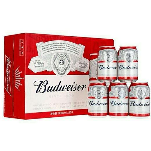 Budweiser/百威啤酒纯生  经典 330ml*24听小罐装瓶装啤酒整箱 配送到家 商品图4