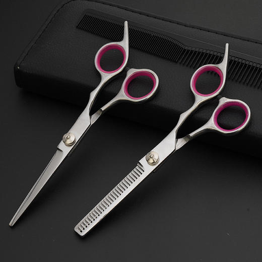 【经典8件套】理发剪刀6.0寸不锈钢理发剪刀 美发平剪牙剪中档剪理发剪刀 商品图5