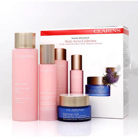Clarins娇韵诗青春赋活多元三件套-粉水精华水+日间乳液+晚霜 孕妇可用-会员6折
