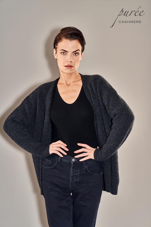 #1997「THE CARDIGAN TO LIVE IN」100% CASHMERE 廓形粗织羊绒开衫 商品图3