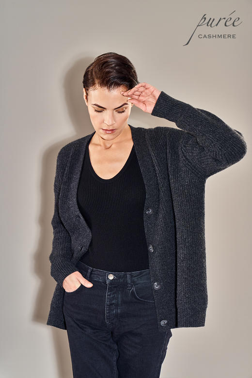 #1997「THE CARDIGAN TO LIVE IN」100% CASHMERE 廓形粗织羊绒开衫 商品图2