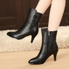 TZF-ANSHANG211201新款时尚气质百搭尖头细跟加绒中筒靴 商品缩略图2