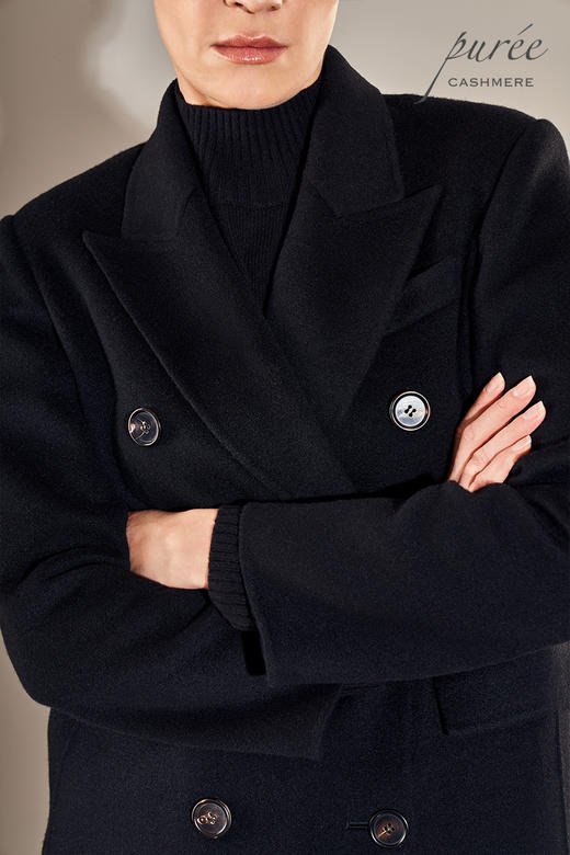 #0823「POWER COAT  」100% CASHMERE   双排扣气场大衣 商品图4