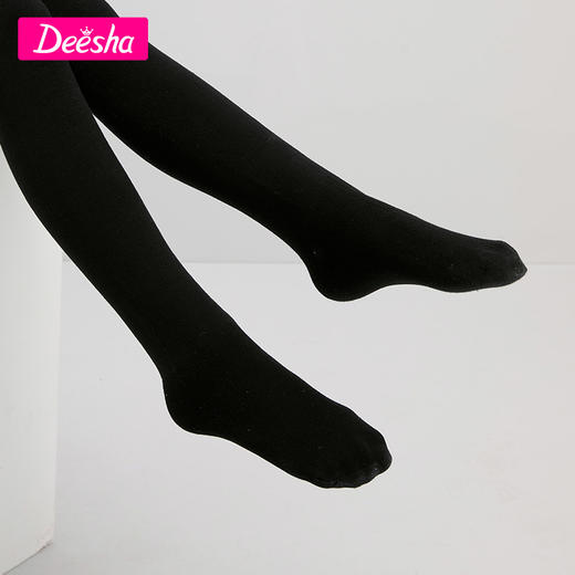 笛莎Deesha 童装女童袜子2022冬季新款加绒高弹厚款连脚打底女孩儿连裤袜 商品图6
