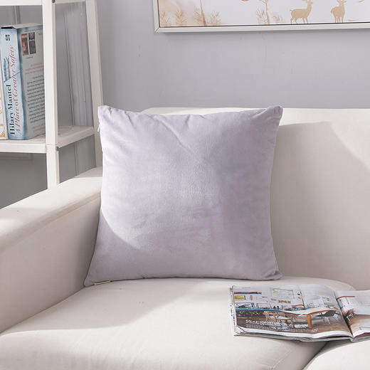 高枕无忧莫兰迪暖感抱枕   莫兰迪暖绒抱枕水晶绒保暖靠垫汽车沙发靠背办公室午休腰枕 商品图4