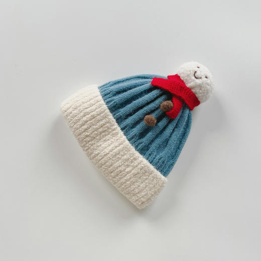 【圣诞雪人针织帽】婴儿帽子可爱加厚小雪人毛线帽男女宝宝加绒防寒帽婴幼儿帽子 商品图8