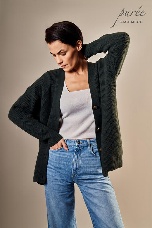 #1997「THE CARDIGAN TO LIVE IN」100% CASHMERE 廓形粗织羊绒开衫 商品图1