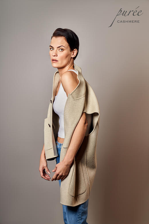 #1222「REVERSIBLE VEST」 85% WOOL 15% CASHMERE 正反两穿马甲 商品图6