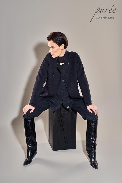 #1224「HIGH-NECK COAT」85% WOOL 15% CASHMERE 高领大衣 商品图5