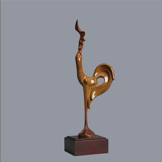 宇达青铜摆件 十二生肖鸡《鸡》创意装饰 家居工艺摆件  高26cm 商品图0