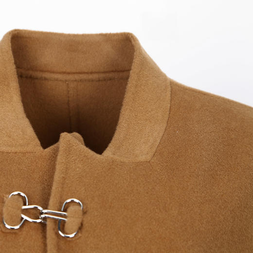 LH9V9斯尔丽瑟俪2021秋冬新款设计感时尚扣直筒显瘦羊毛双面呢短大衣 商品图4