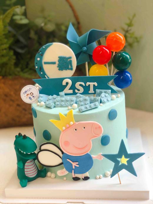 翻糖小猪佩奇 恐龙奶油蛋糕 提前一天预定 下单前请仔细阅读商品详情 商品图1
