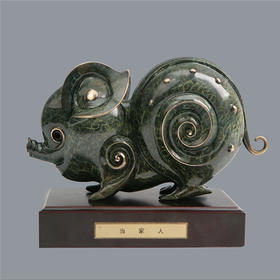 宇达青铜摆件 十二生肖猪《当家人》创意装饰 家居工艺摆件  高15.5cm