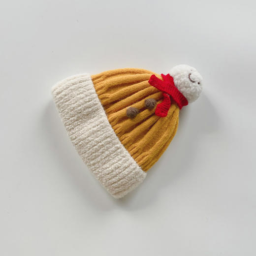 【圣诞雪人针织帽】婴儿帽子可爱加厚小雪人毛线帽男女宝宝加绒防寒帽婴幼儿帽子 商品图5