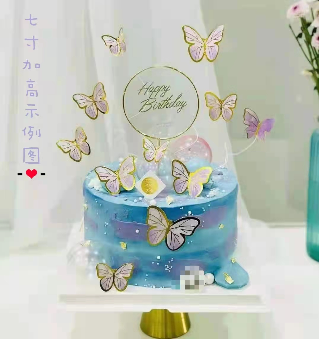 浪漫唯美蝴蝶蛋糕