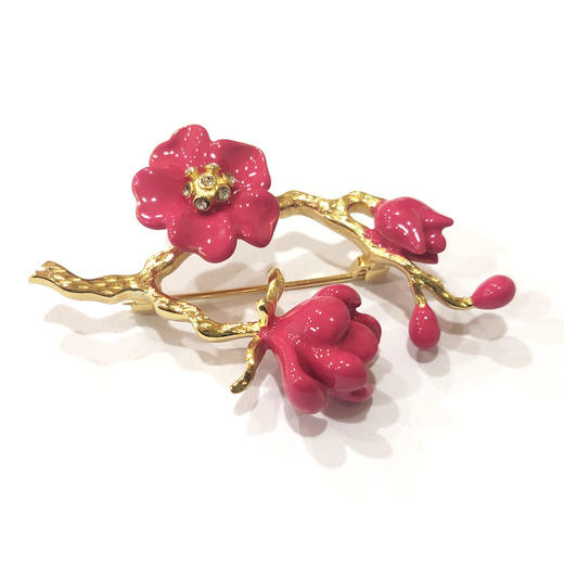 五峰红花玉兰胸针 商品图6