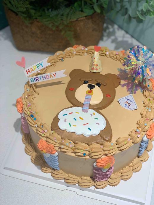 复古手绘熊奶油蛋糕 下单前请仔细阅读商品详情 商品图0