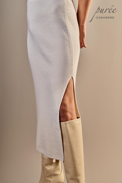 #1978 1974「SQUARED-NECK TANK TOP & SIDE SLIT PENCIL SKIRT」100% CASHMERE  方领背心和侧开叉半身长裙 商品图4