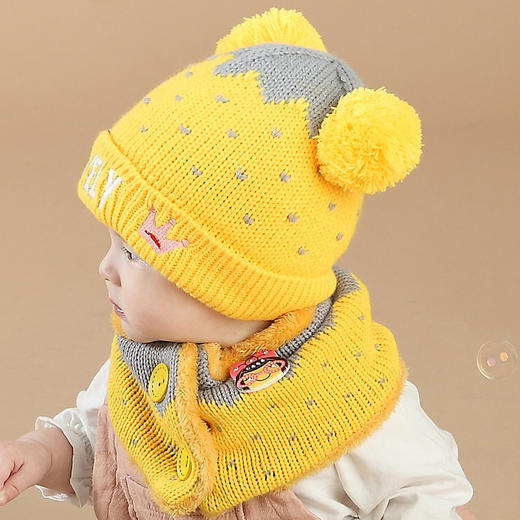 禹帆 LOVE皇冠加绒儿童套装 儿童两件套装 儿童加绒套帽 商品图4