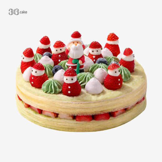 【圣诞季】草莓抹茶千层，可选1.5/2.5磅 商品图1