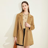 LH9R4斯尔丽2021瑟俪秋冬新款宽松显瘦双排扣大口袋通勤外套双面呢大衣 商品缩略图0