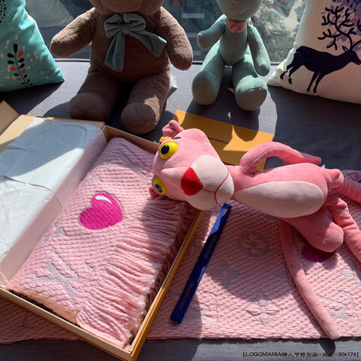 Lv粉色限量款围巾 商品图6