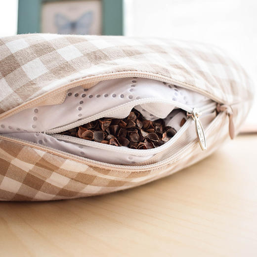 高枕无忧水洗棉U型枕 30*29*9CM  U形护颈枕颈椎修复多功能办公室居家旅行荞麦壳可水洗 商品图3