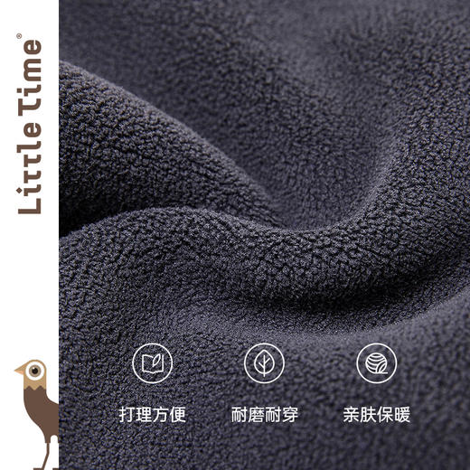 littletime女童牛仔裤冬季加绒加厚2021秋冬新款贝壳边儿童喇叭裤 商品图4