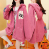【孕妇装】秋冬孕妇外穿加绒加厚羊羔绒连帽卫衣外套 商品缩略图1