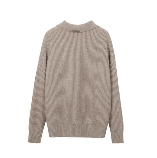 宽松半开襟针织上衣 商品图1