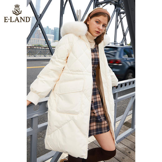 衣恋简约抽绳长款羽绒服EEJDB4VC3C 商品图1