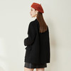 LH9V8斯尔丽瑟俪2021秋冬新款设计感时尚扣直筒显瘦羊毛双面呢短大衣 商品缩略图1