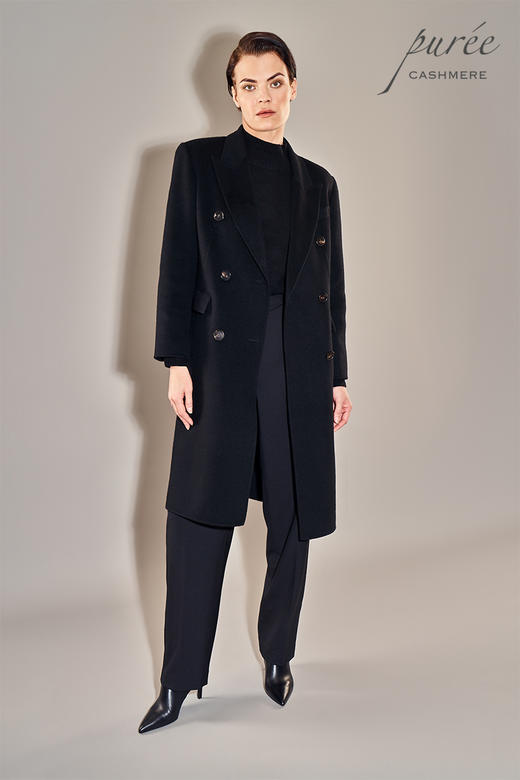#0823「POWER COAT  」100% CASHMERE   双排扣气场大衣 商品图1