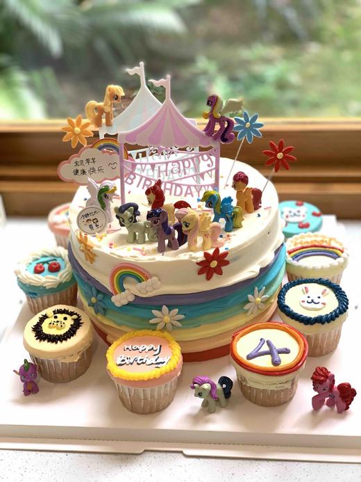 小马宝莉奶油蛋糕➕十个纸杯蛋糕 下单前请仔细阅读商品详情 商品图0
