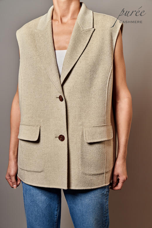 #1222「REVERSIBLE VEST」 85% WOOL 15% CASHMERE 正反两穿马甲 商品图4