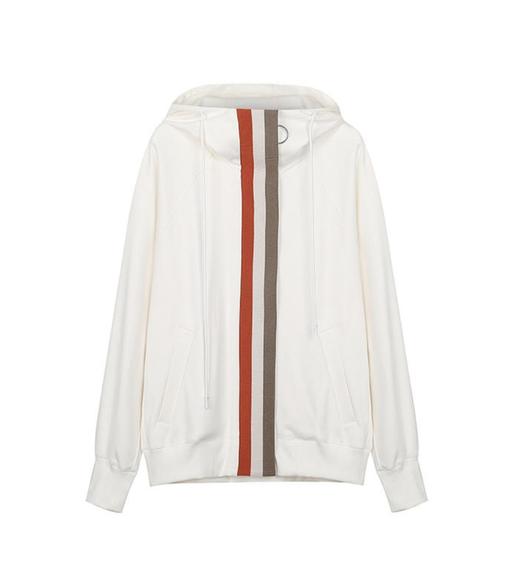 罗纹连帽开襟卫衣 商品图0