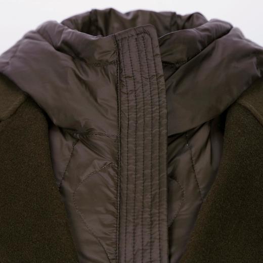 LH9T2斯尔丽2021新款秋冬瑟俪时尚羽绒拼接中长款两件套可拆卸大衣外套 商品图3