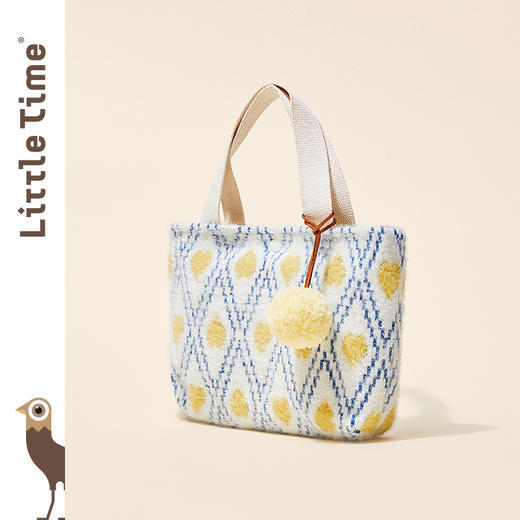 littletime女童2021冬季新款 爱心挂毛球羊绒单肩包 商品图2