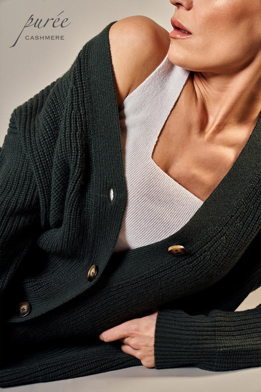 #1997「THE CARDIGAN TO LIVE IN」100% CASHMERE 廓形粗织羊绒开衫 商品图4