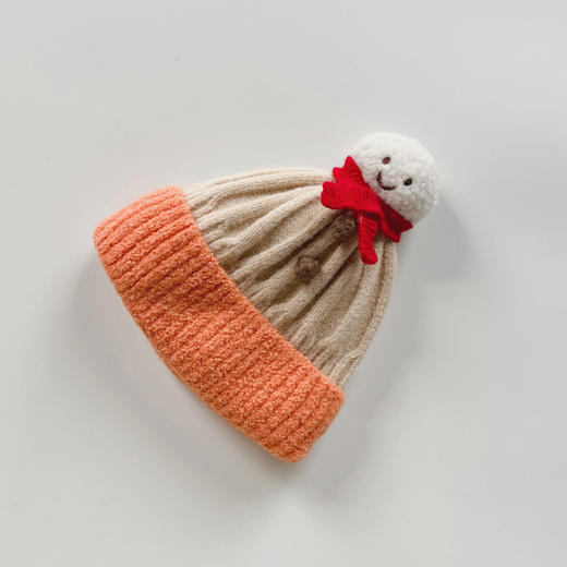 【圣诞雪人针织帽】婴儿帽子可爱加厚小雪人毛线帽男女宝宝加绒防寒帽婴幼儿帽子 商品图9