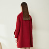 ND93X斯尔丽瑟俪2021秋冬新款优雅流苏围巾领A摆休闲舒适中长女式大衣 商品缩略图1
