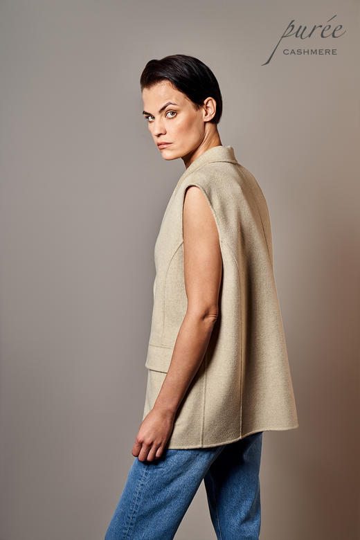 #1222「REVERSIBLE VEST」 85% WOOL 15% CASHMERE 正反两穿马甲 商品图3